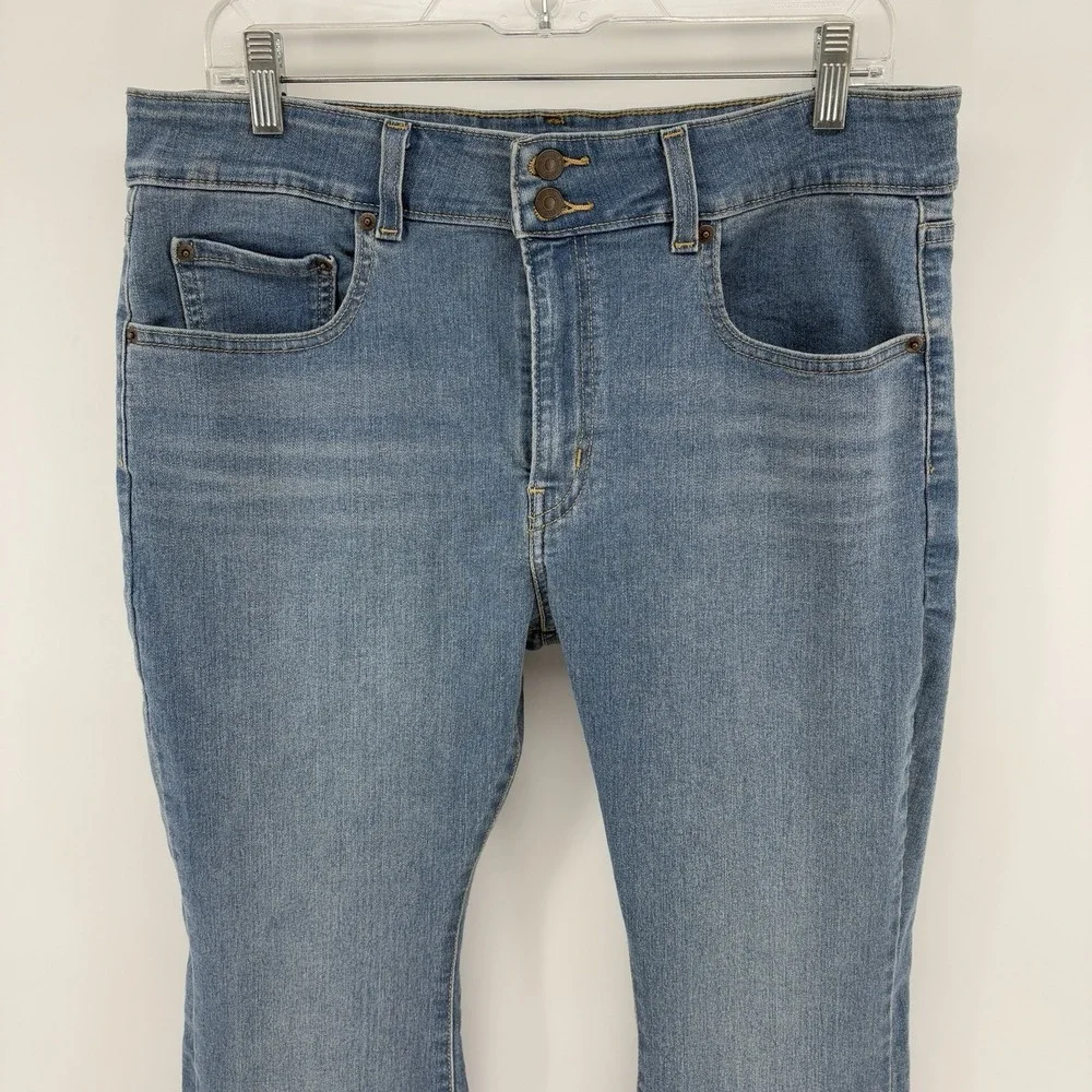 Levi's 726 High Rise Flare Jeans Womens 32x30 Light Blue Stretch